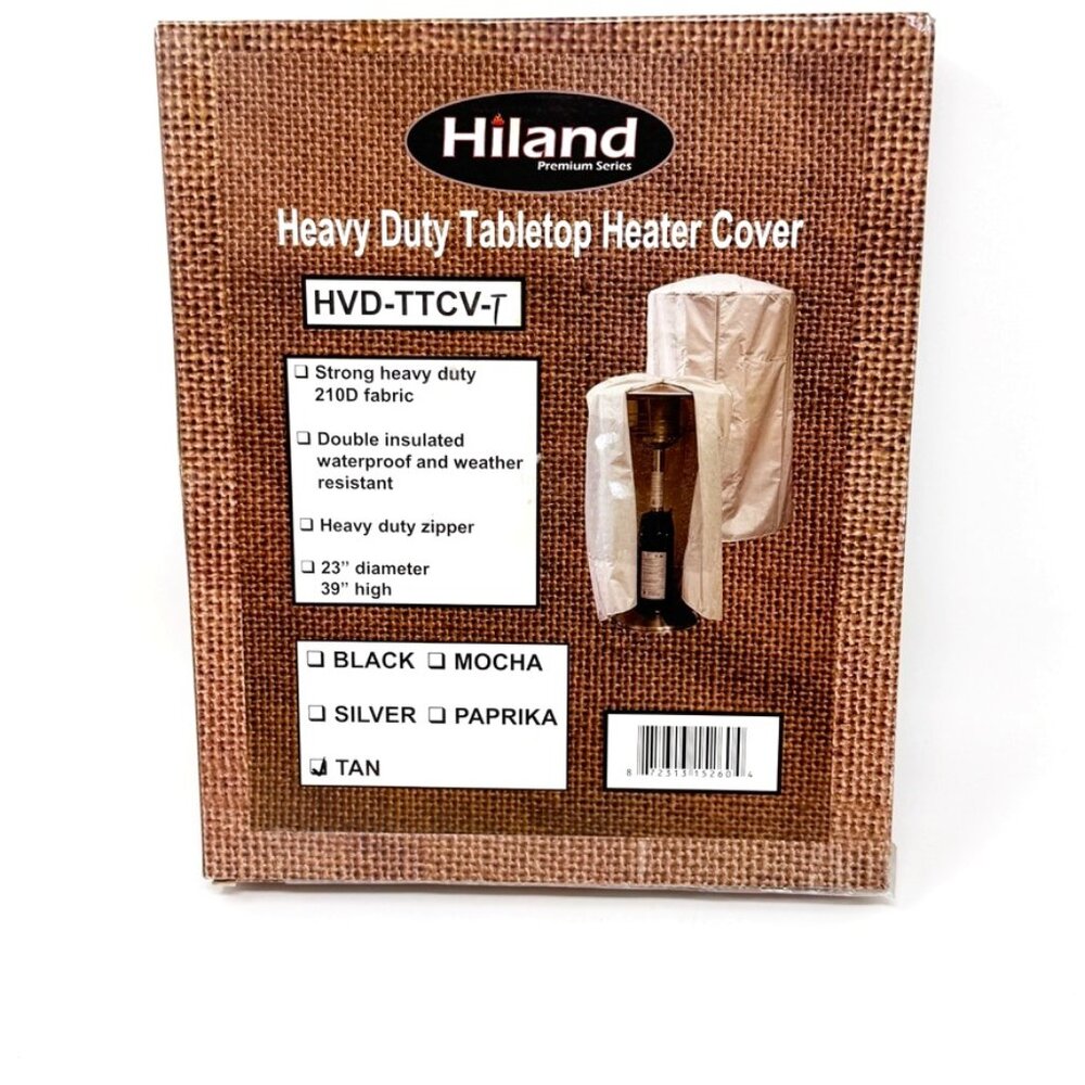 Hiland Heavy Duty Waterproof Tabletop Heater Cover   Color: TAN  NEW